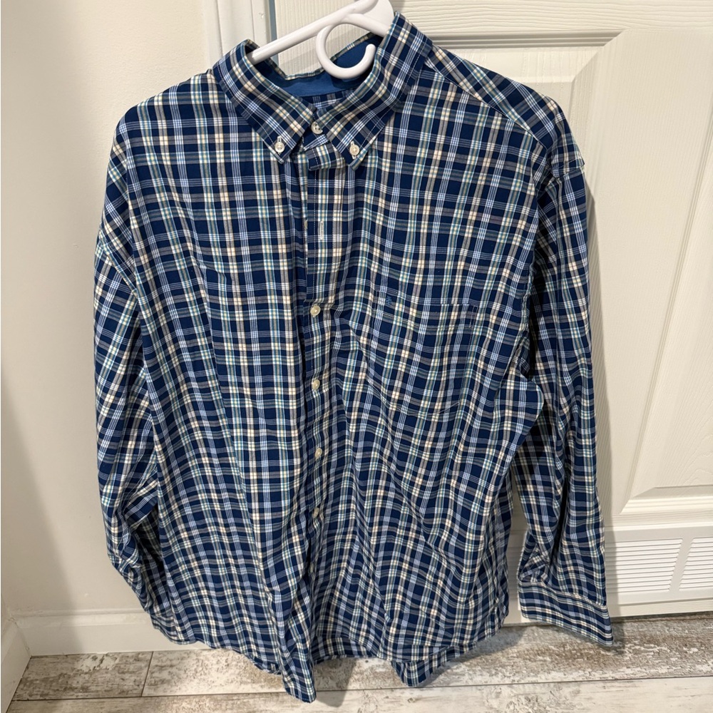 Blue Plaid Men's Shirt